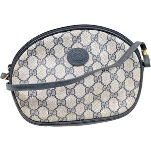 (L3) Gucci Crossbody Bag Navy Blue PVC